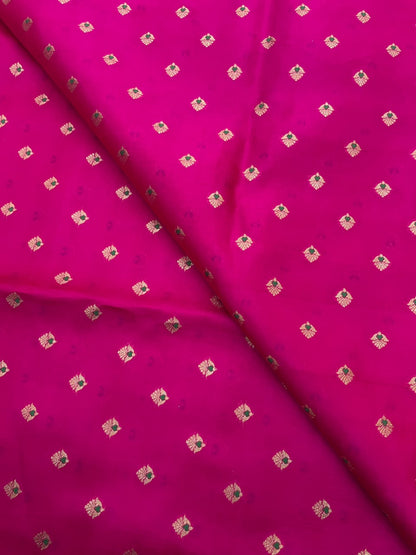 Pure Dupion Zari Butti (Colours Available) 44"Inch