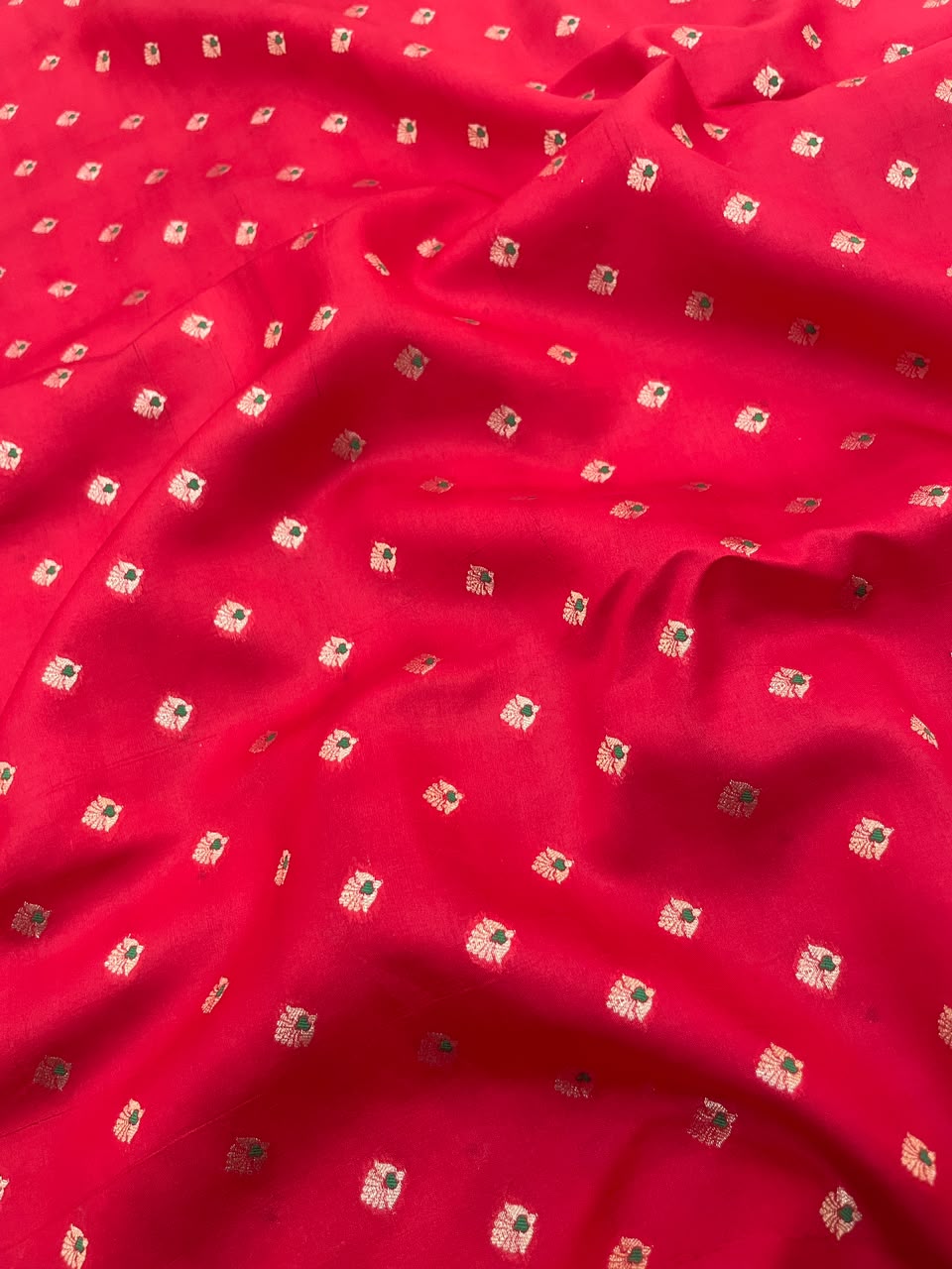 Pure Dupion Zari Butti (Colours Available) 44"Inch