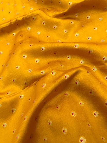 Pure Dupion Zari Butti (Colours Available) 44"Inch