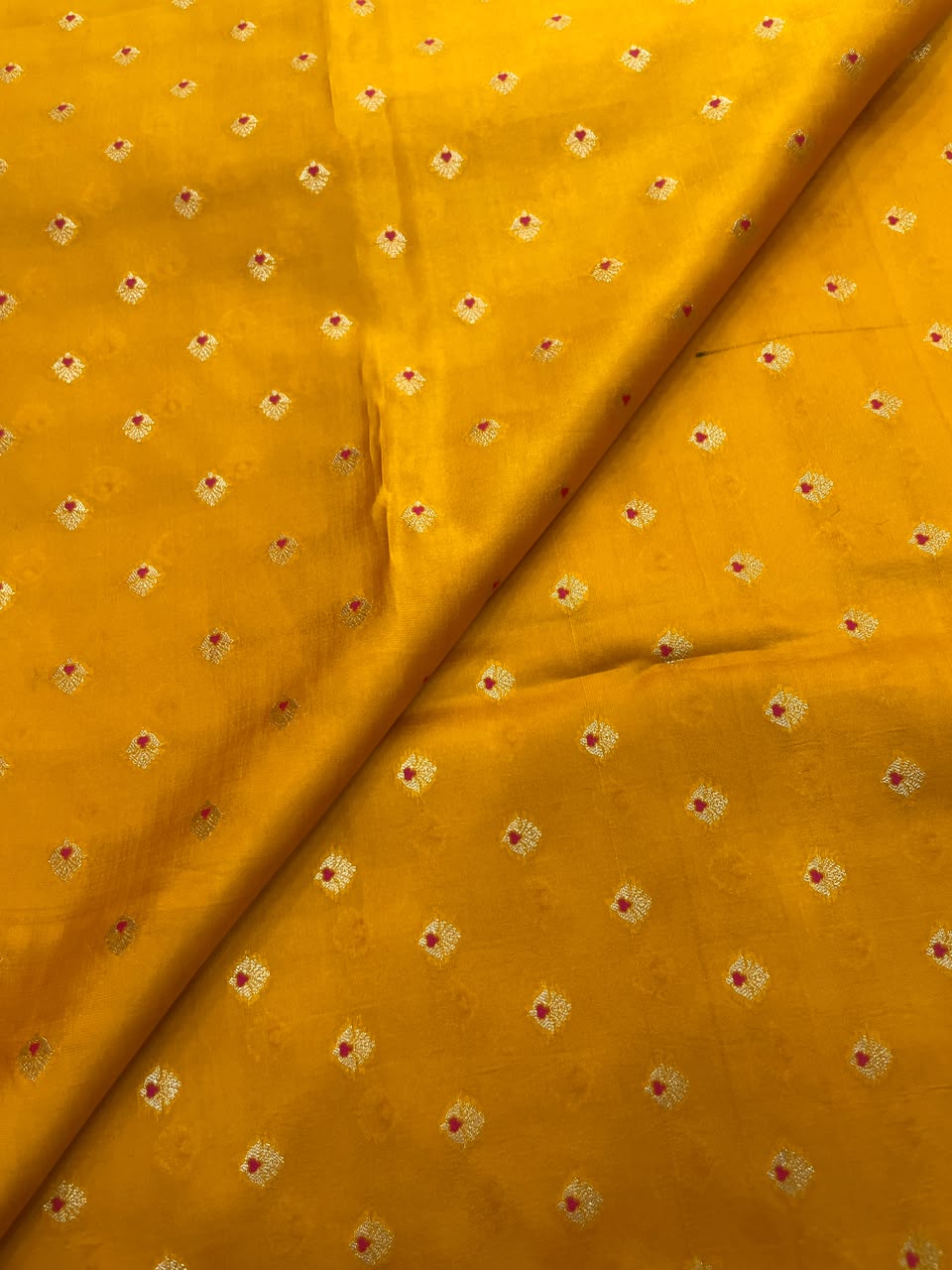 Pure Dupion Zari Butti (Colours Available) 44"Inch