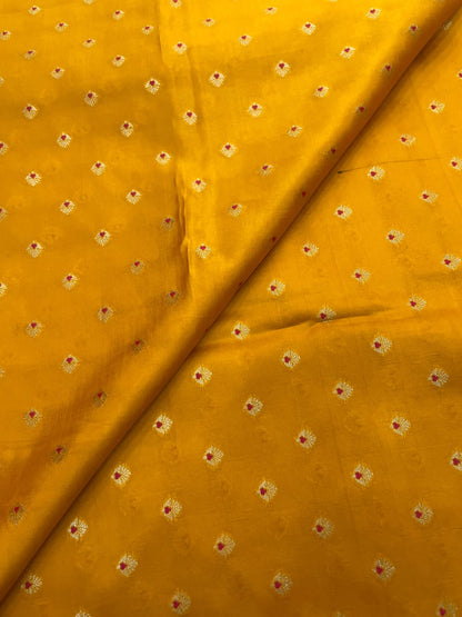 Pure Dupion Zari Butti (Colours Available) 44"Inch