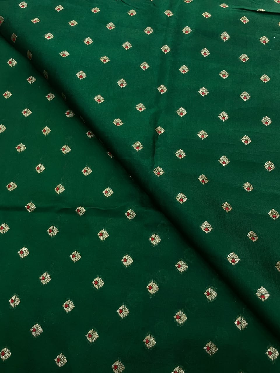 Pure Dupion Zari Butti (Colours Available) 44"Inch