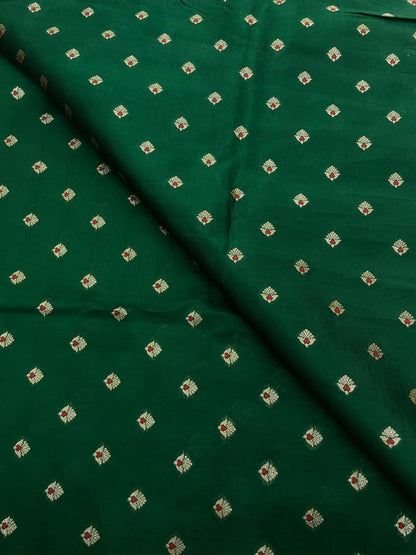 Pure Dupion Zari Butti (Colours Available) 44"Inch