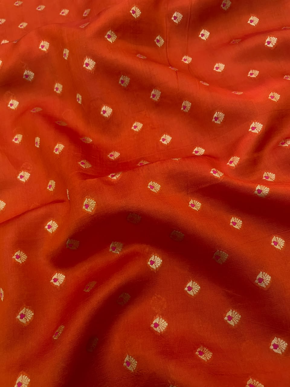Pure Dupion Zari Butti (Colours Available) 44"Inch