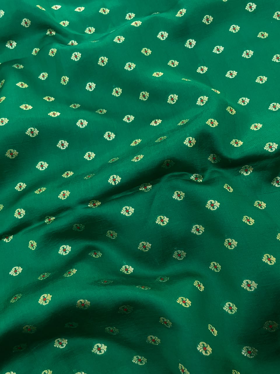 Pure Dupion Zari Butti (Colours Available) 44"Inch