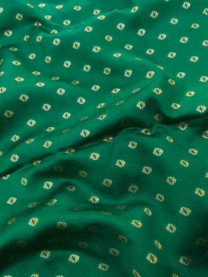 Pure Dupion Zari Butti (Colours Available) 44"Inch