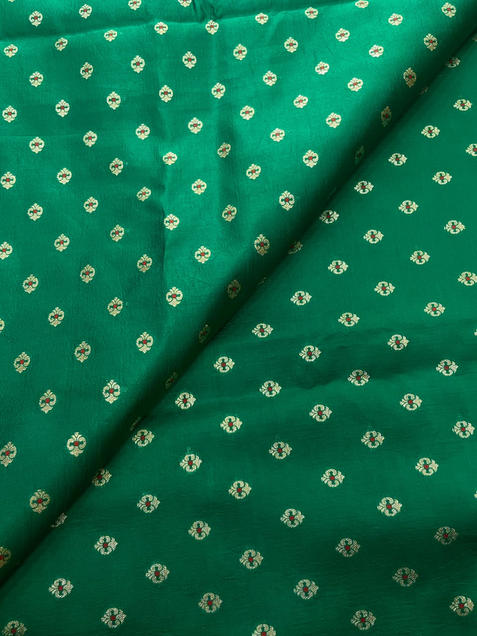 Pure Dupion Zari Butti (Colours Available) 44"Inch