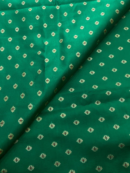 Pure Dupion Zari Butti (Colours Available) 44"Inch