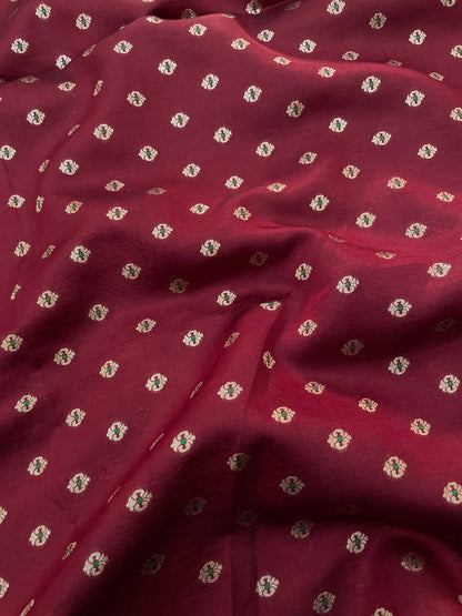 Pure Dupion Zari Butti (Colours Available) 44"Inch