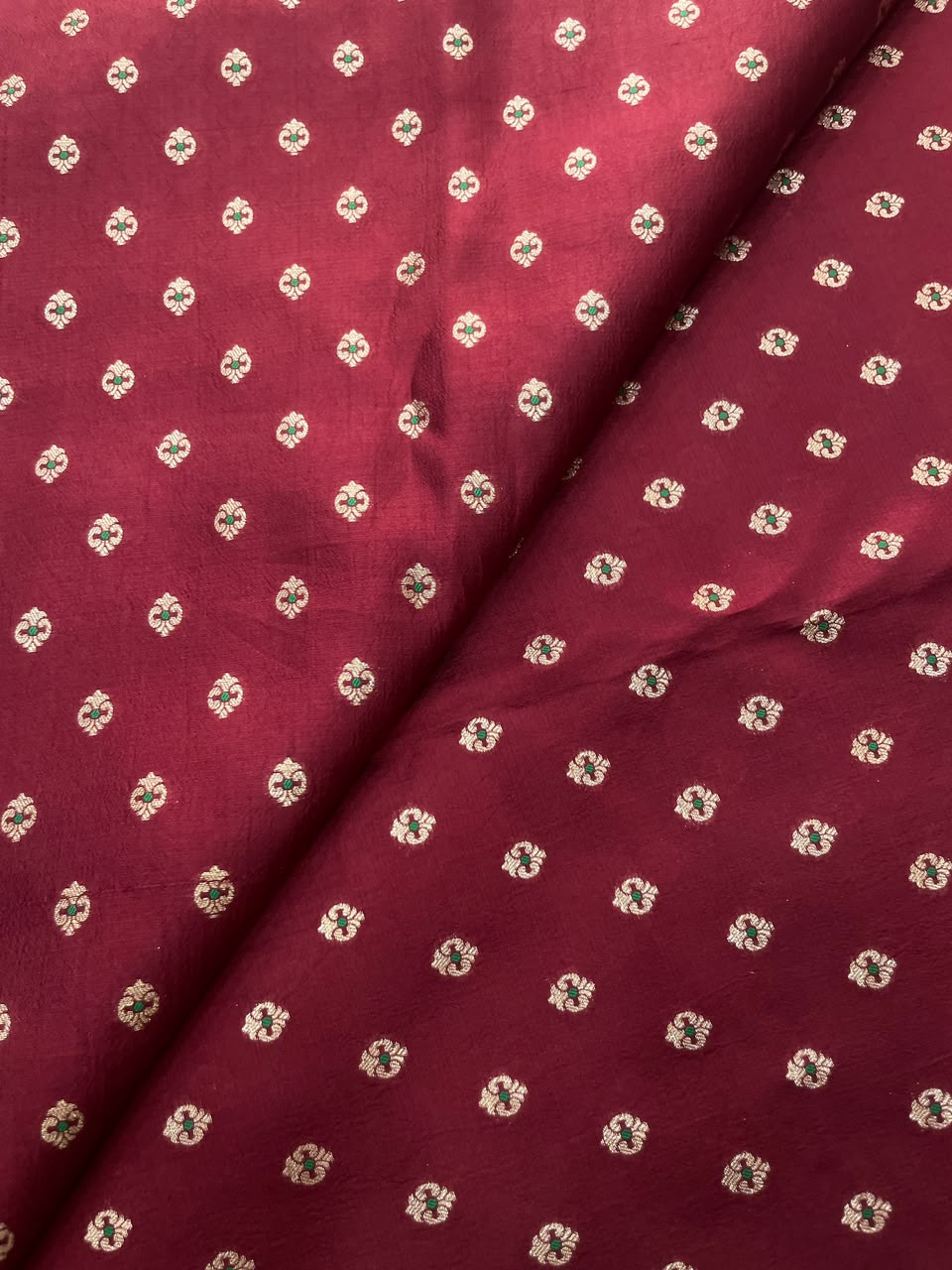 Pure Dupion Zari Butti (Colours Available) 44"Inch