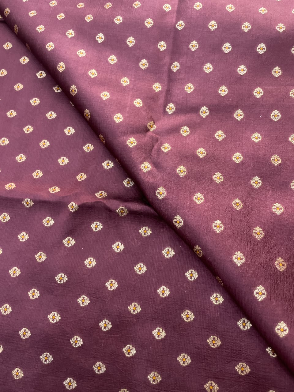Pure Dupion Zari Butti (Colours Available) 44"Inch