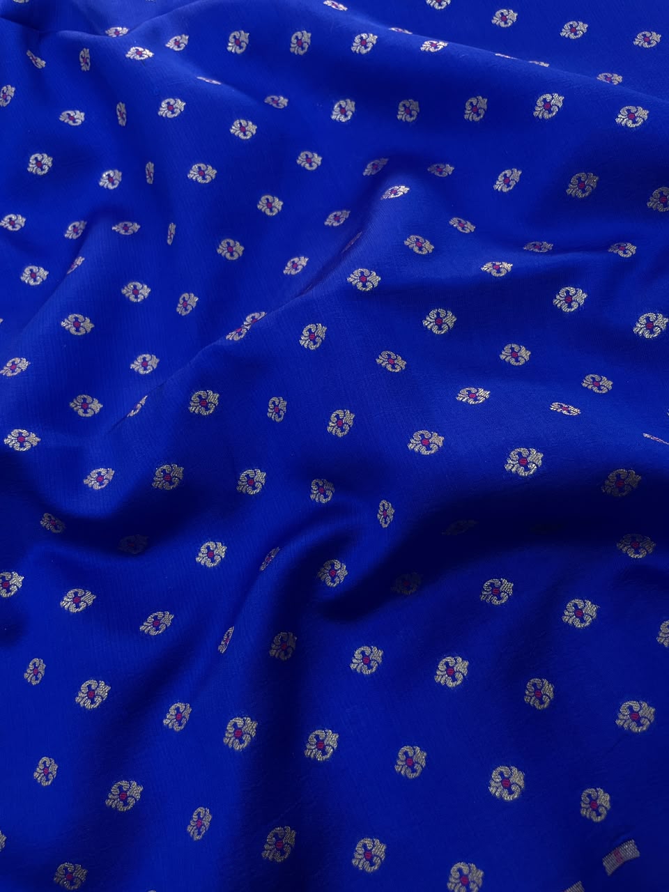 Pure Dupion Zari Butti (Colours Available) 44"Inch