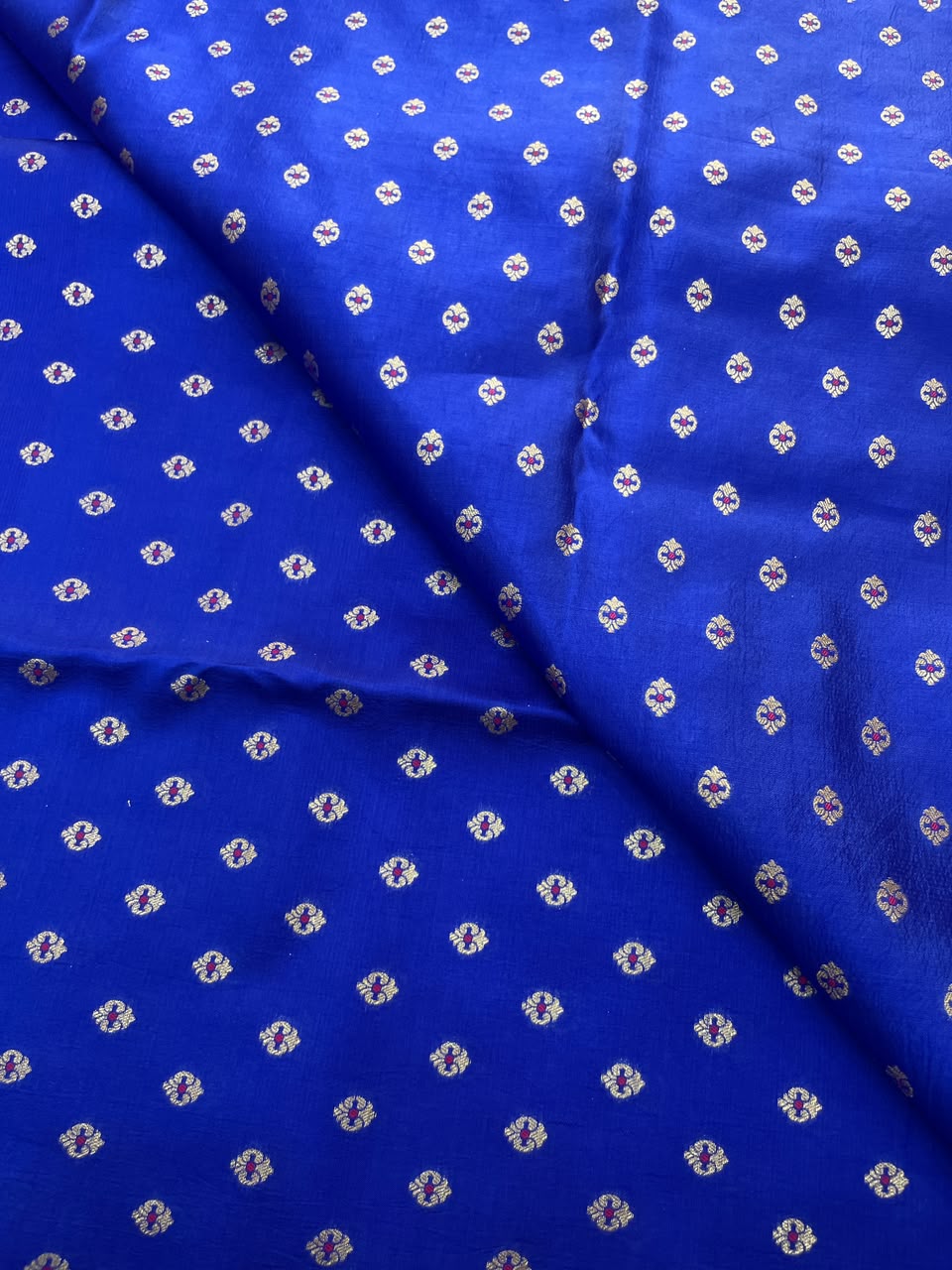 Pure Dupion Zari Butti (Colours Available) 44"Inch