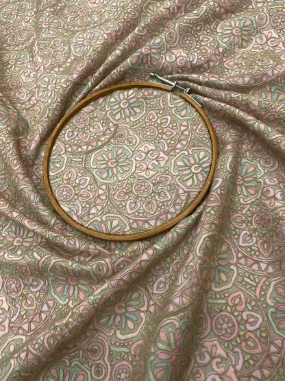 Dola Silk Position Print Embroidery (Colours Available) 44"Inch