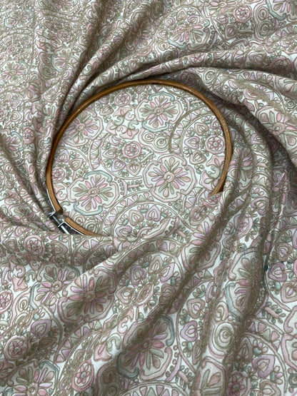 Dola Silk Position Print Embroidery (Colours Available) 44"Inch