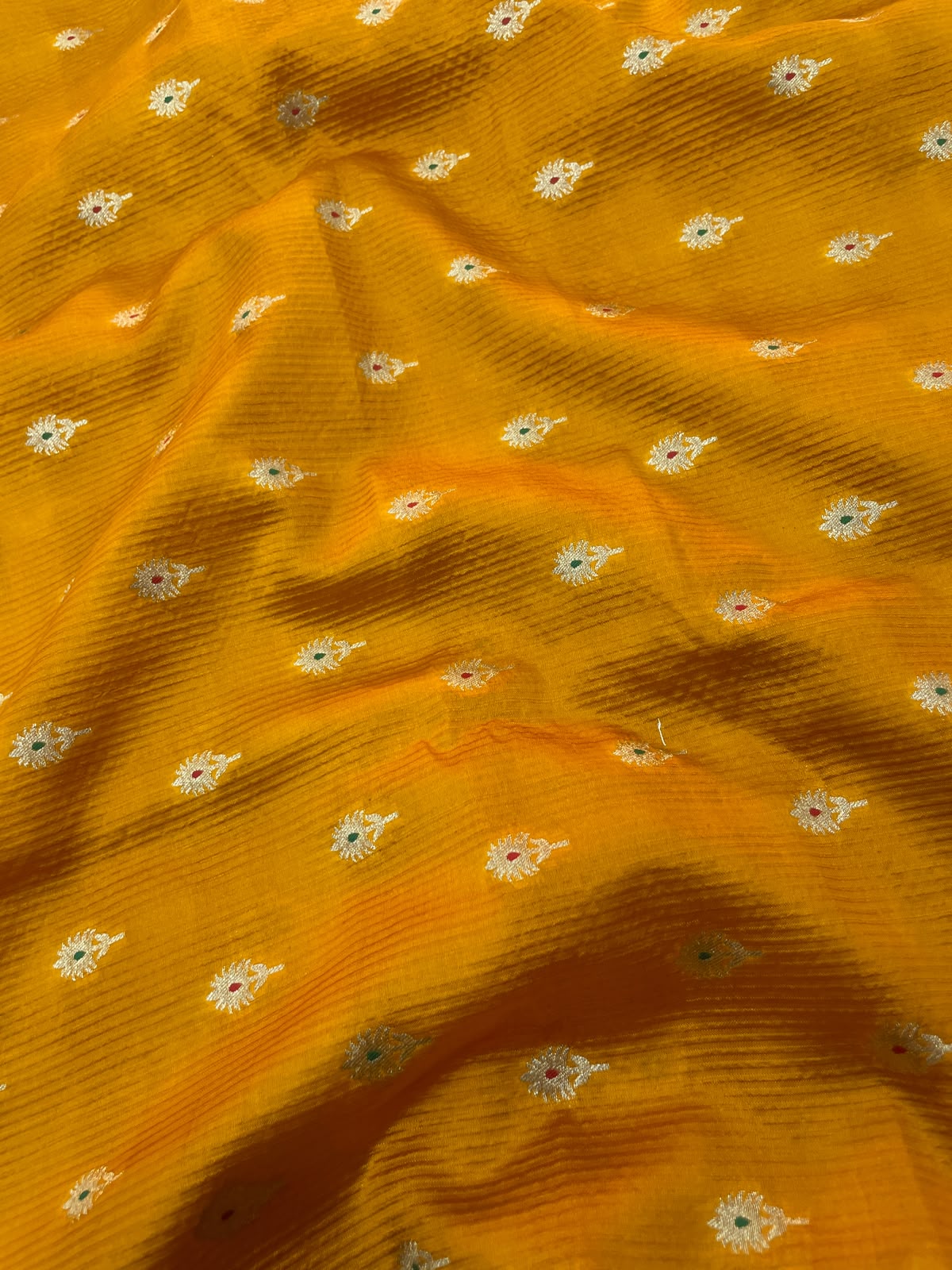 Pure Dupion Zari Butti (Colours Available) 44"Inch