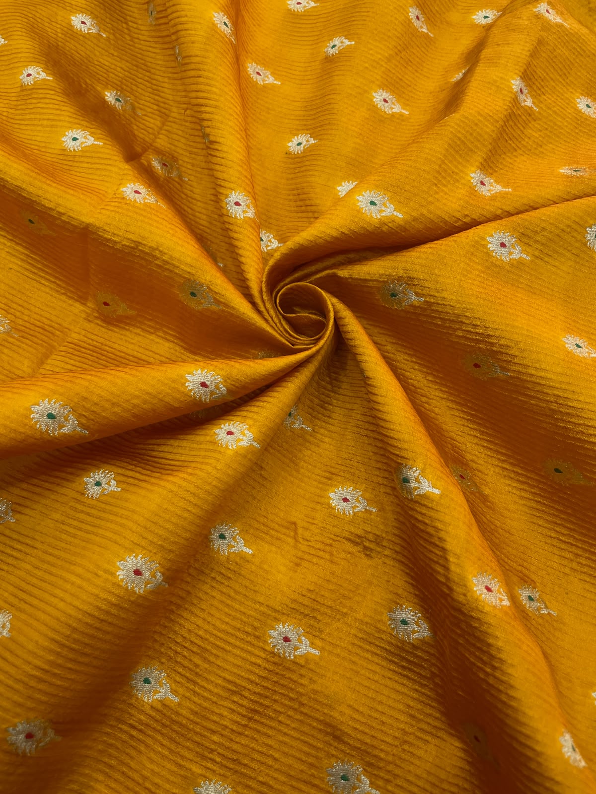 Pure Dupion Zari Butti (Colours Available) 44"Inch