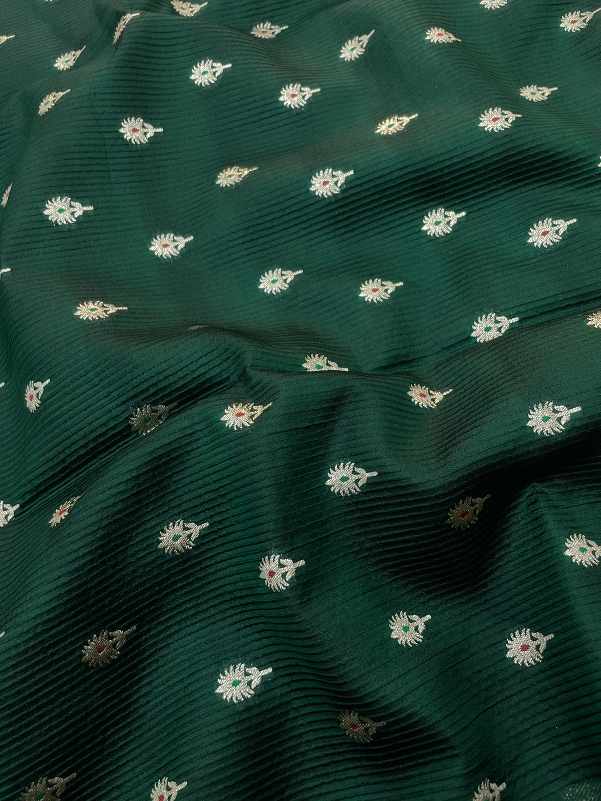 Pure Dupion Zari Butti (Colours Available) 44"Inch