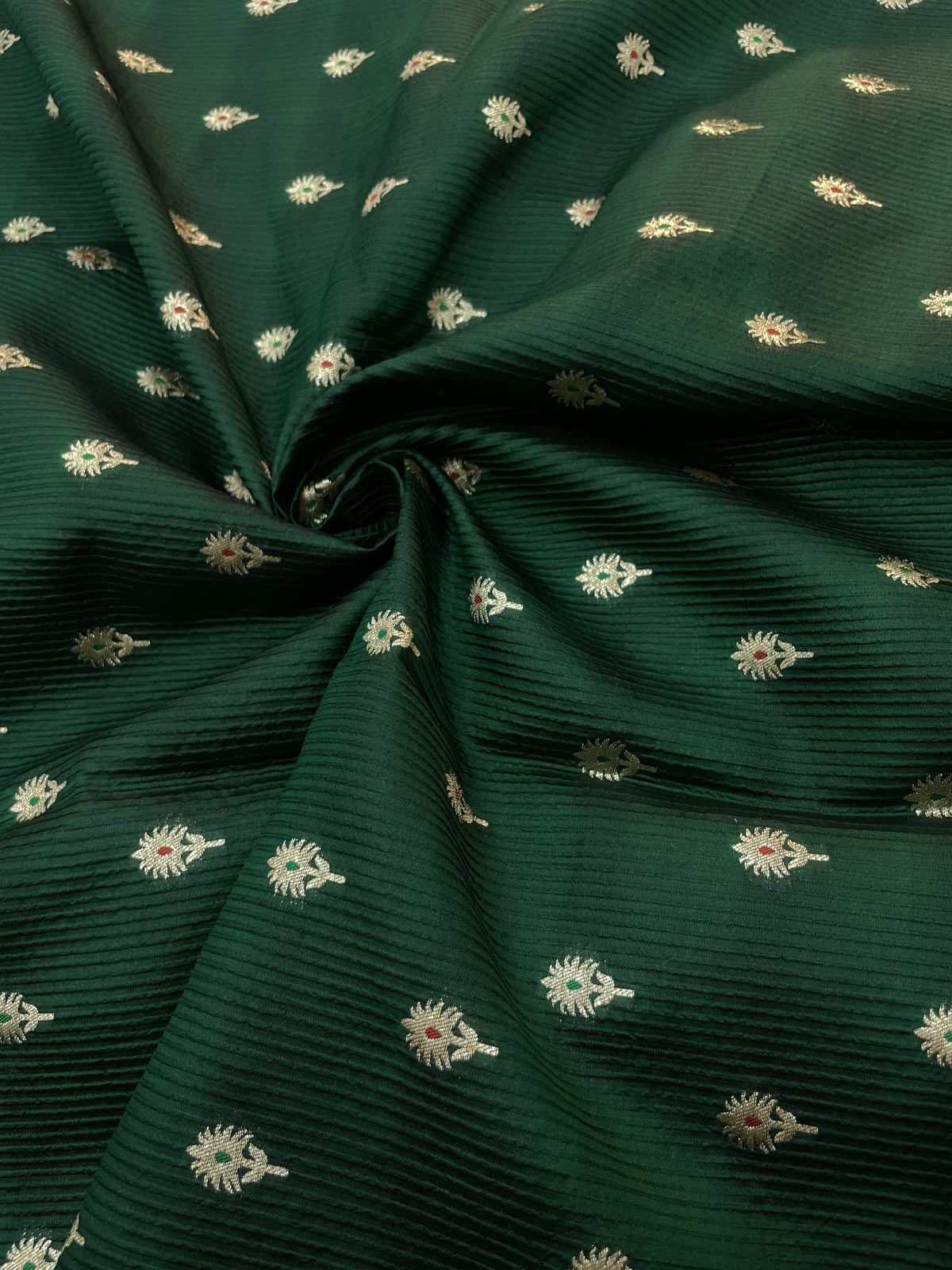 Pure Dupion Zari Butti (Colours Available) 44"Inch