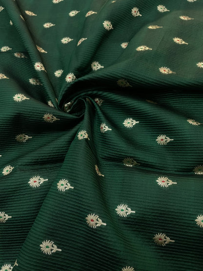 Pure Dupion Zari Butti (Colours Available) 44"Inch