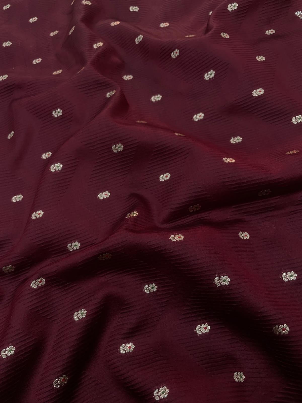 Pure Dupion Zari Butti (Colours Available) 44"Inch