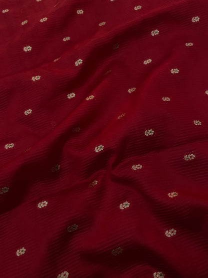 Pure Dupion Zari Butti (Colours Available) 44"Inch
