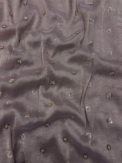 Kanjiwaram tissue embroidery