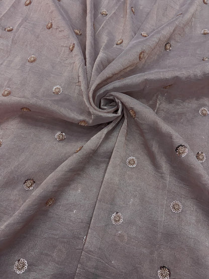 Kanjiwaram tissue embroidery