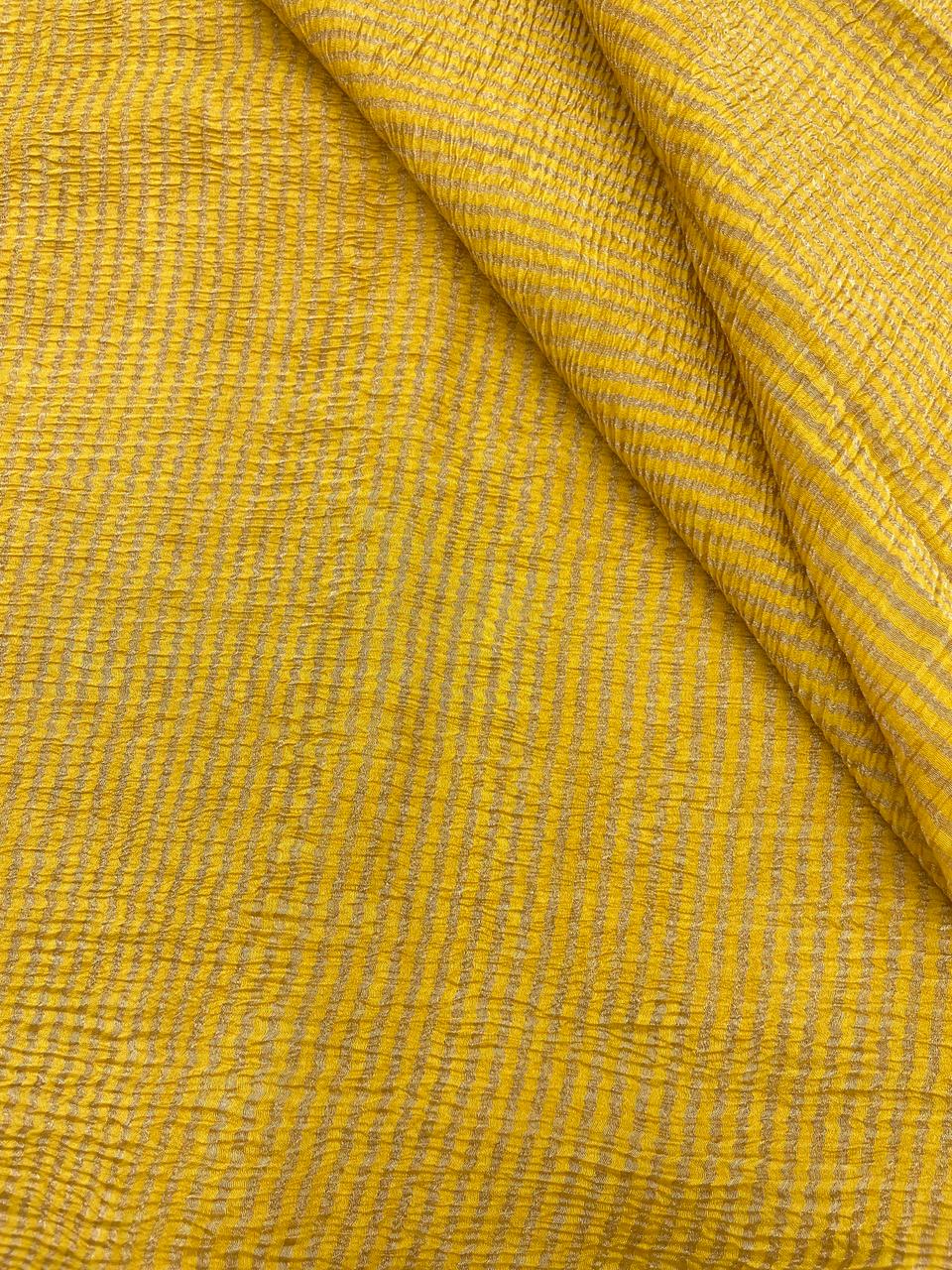 Chanderi Crush Tissue Stripes (Color Available) 44"Inch