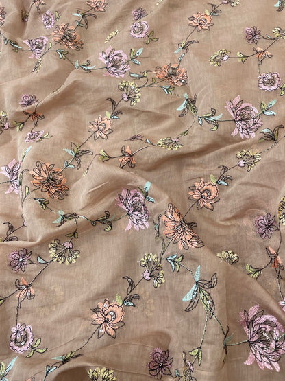 Chanderi Multithread Embroidery (colors available)