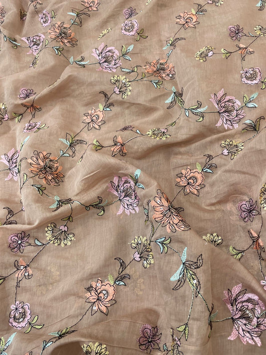 Chanderi Multithread Embroidery (colors available)