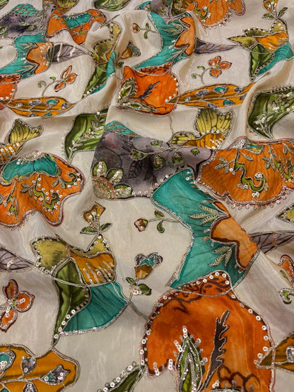 Tissue Position Print Embroidery (Color Available)