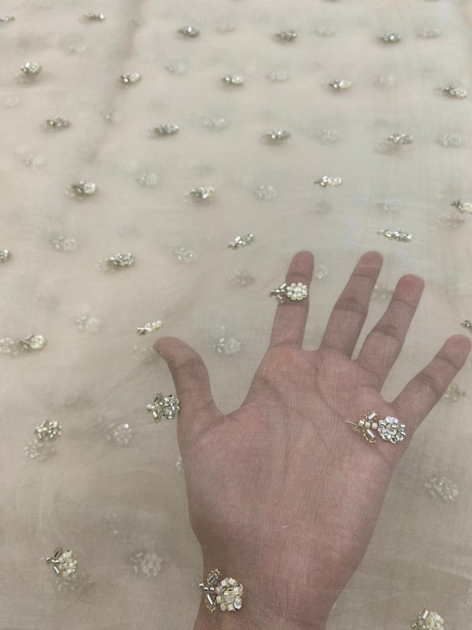 Organza Butti Embroidery Fabric (Colors Available)