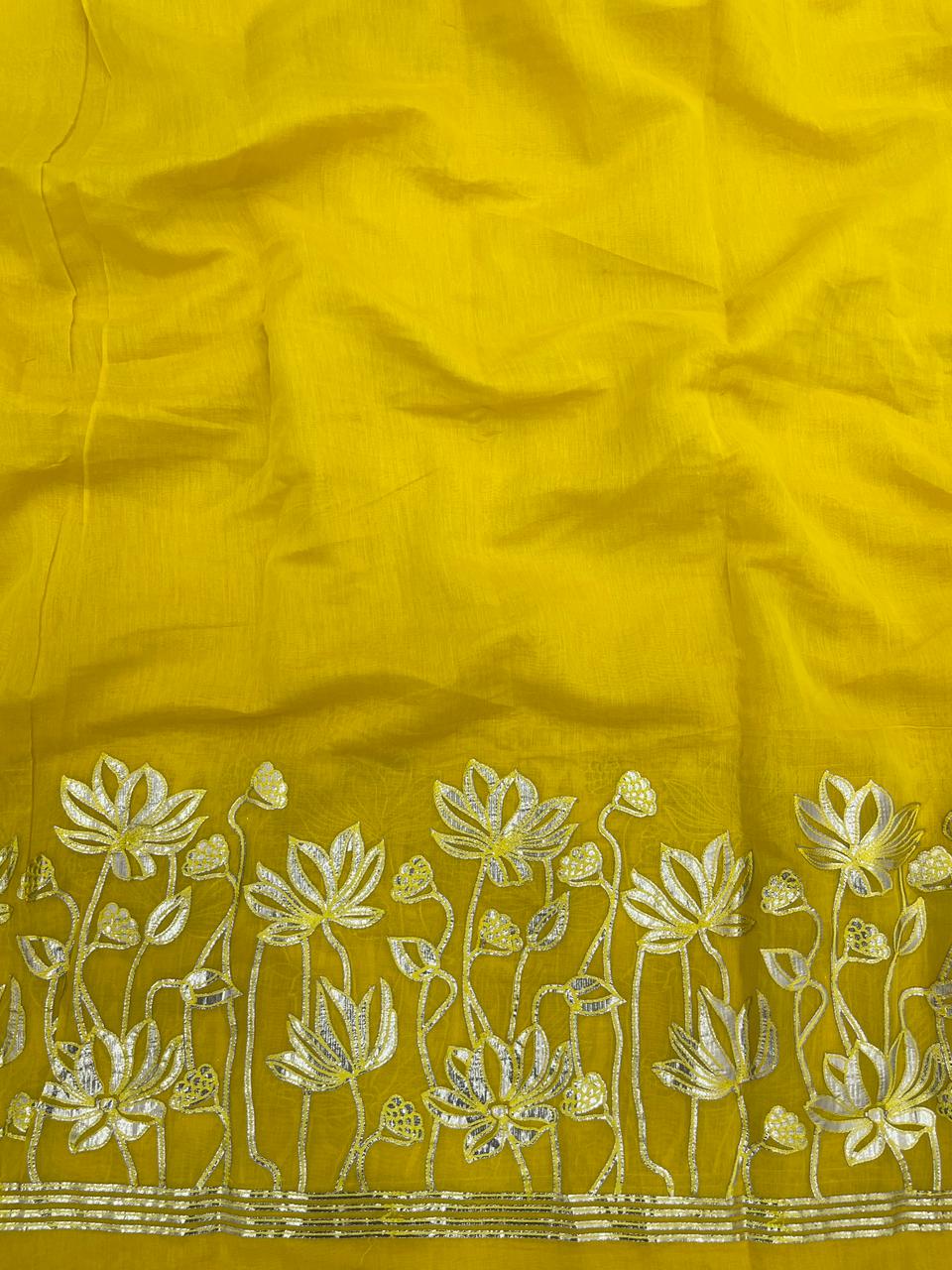 Chanderi Gota Embroidery Suit Set
