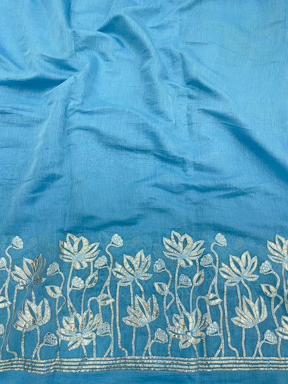 Chanderi Gota Embroidery Suit Set