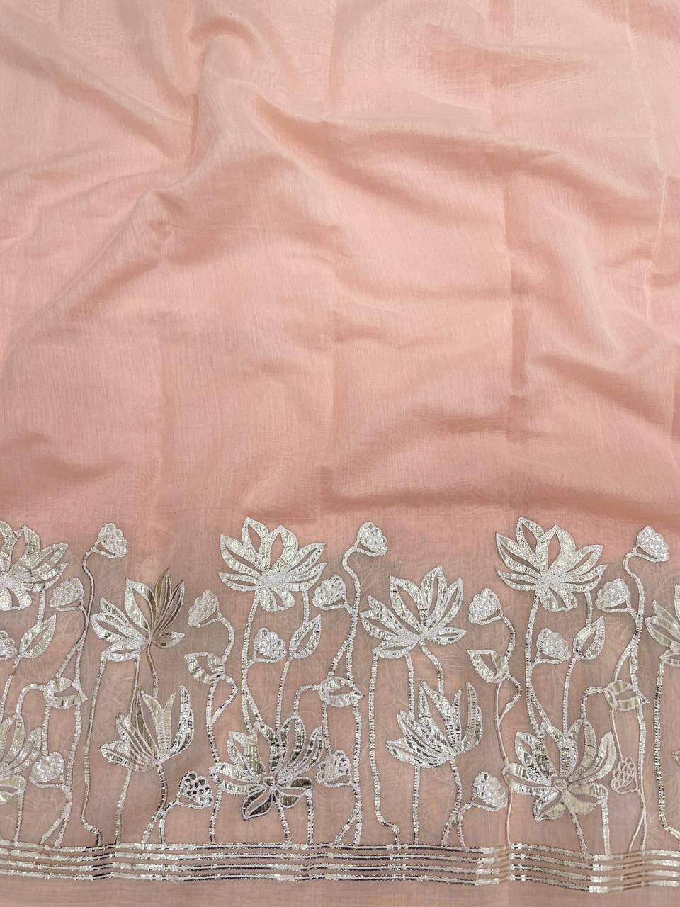 Chanderi Gota Embroidery Suit Set