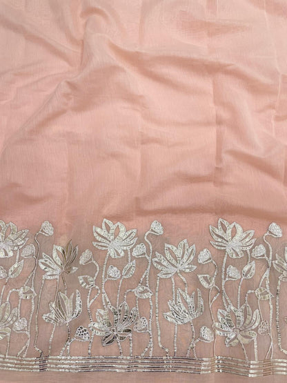 Chanderi Gota Embroidery Suit Set
