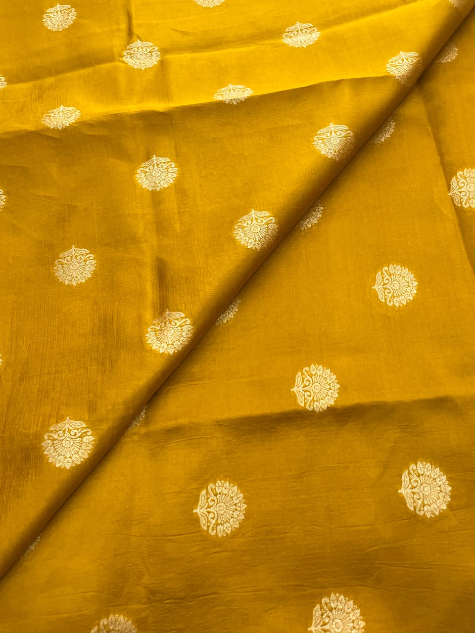 Pure Dupion Zari Butti (Colours Available) 44"Inch