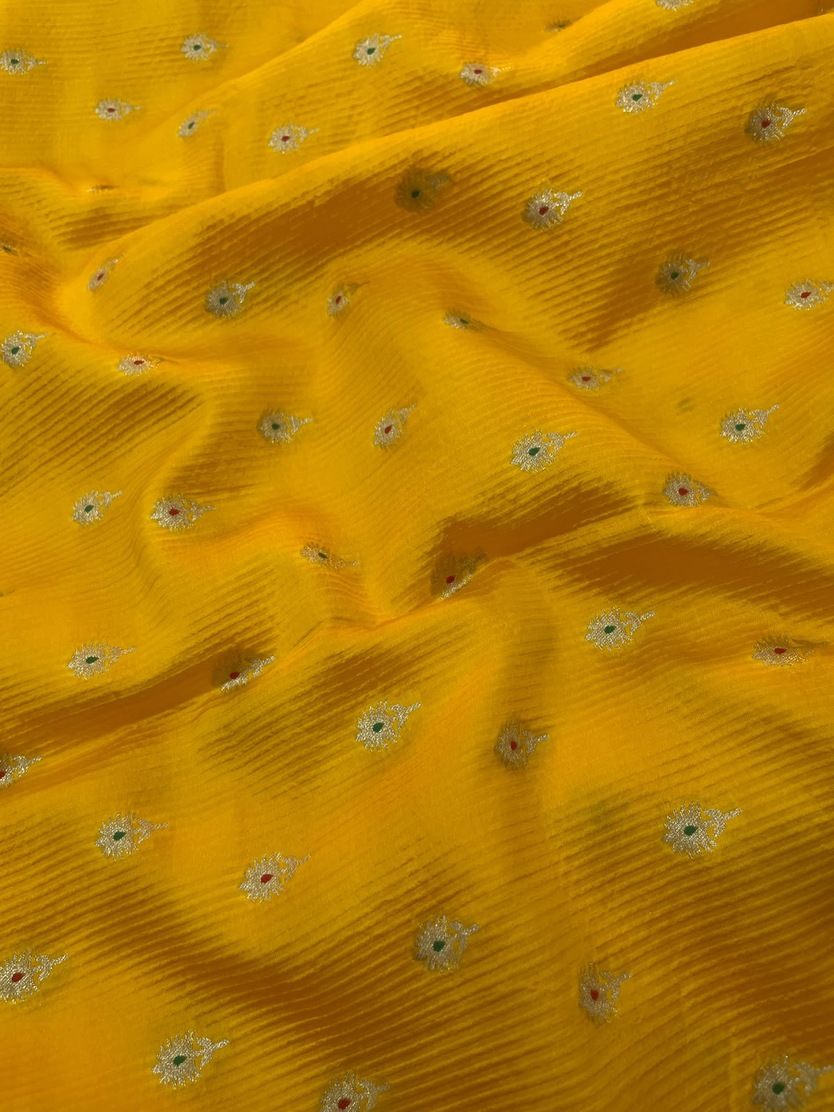 Pure Dupion Zari Butti (Colours Available) 44"Inch