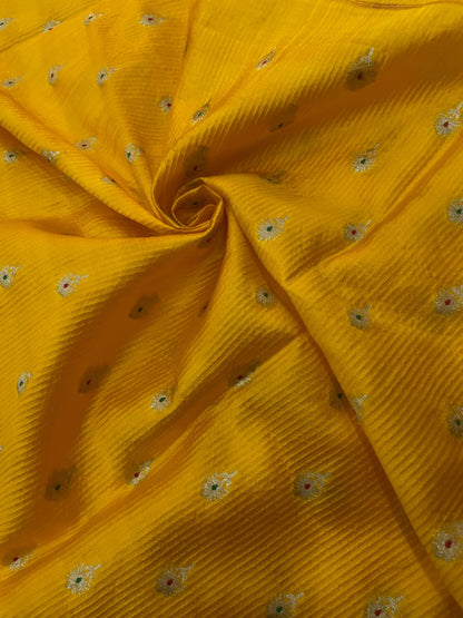 Pure Dupion Zari Butti (Colours Available) 44"Inch