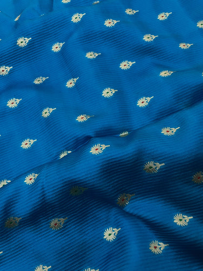 Pure Dupion Zari Butti (Colours Available) 44"Inch