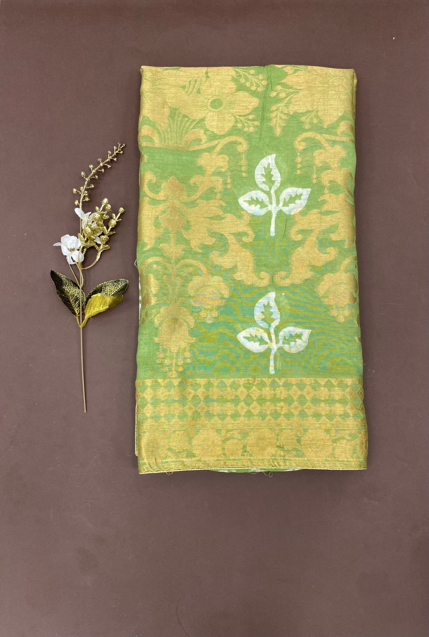 Chanderi Zari With Print Dupatta