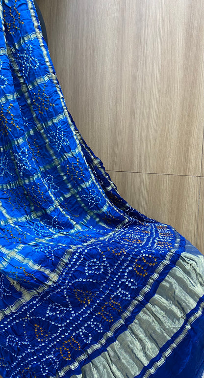 Gazi Silk Hand Bandhani Dupatta