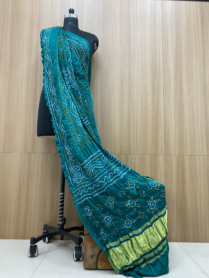 Gazi Silk Hand Bandhani Dupatta