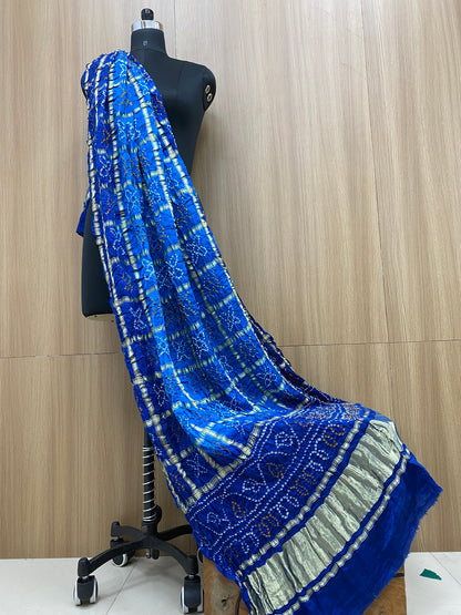 Gazi Silk Hand Bandhani Dupatta