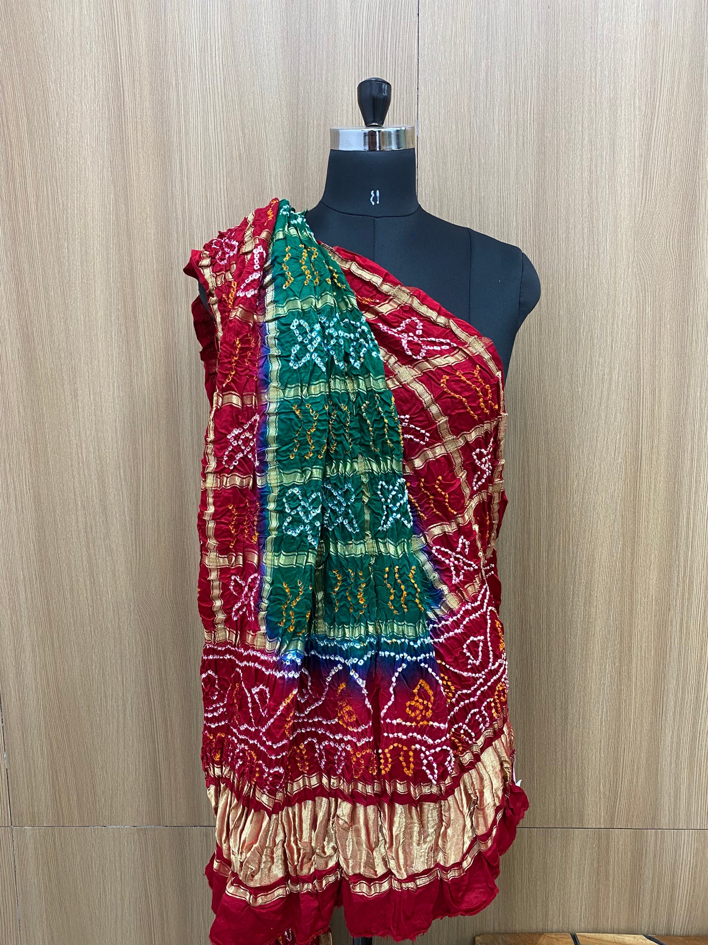 Gazi Silk Hand Bandhani Dupatta