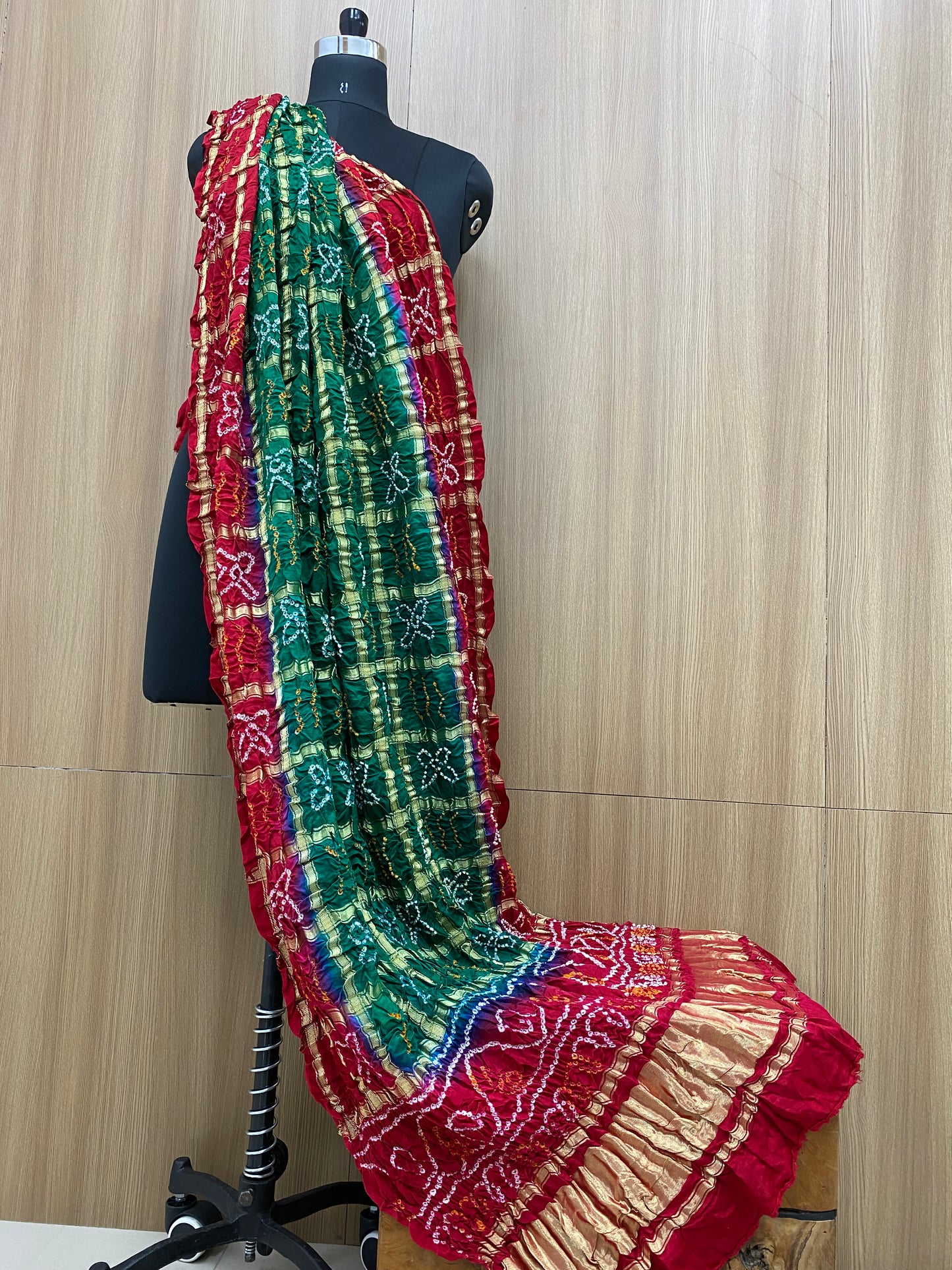 Gazi Silk Hand Bandhani Dupatta