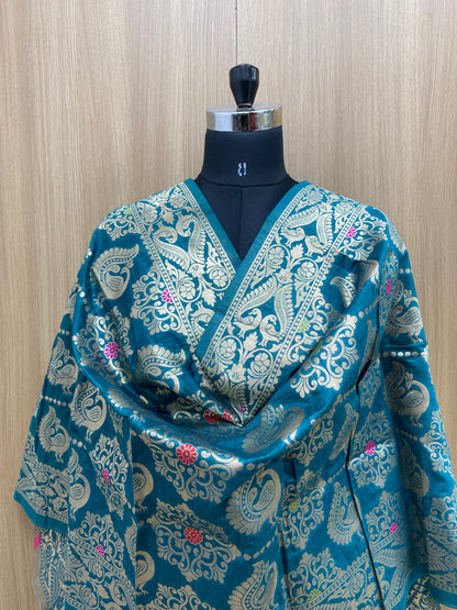 Banarasi Silk Zari Dupatta (Stole Dupatta)