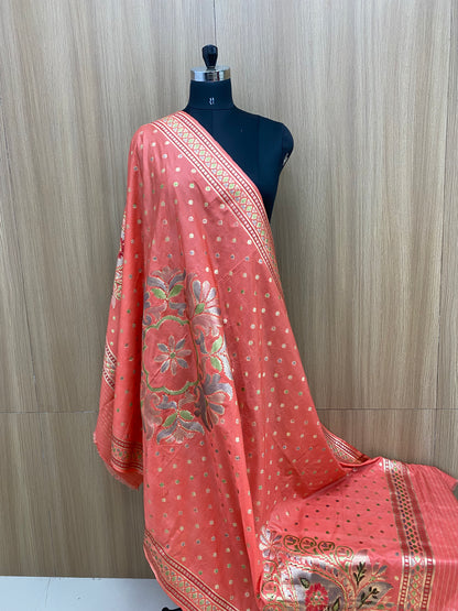 Banarasi Silk Zari Dupatta (Colours Available)