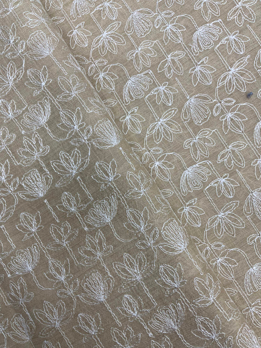 Munga Silk Embroidery (Dyeable)